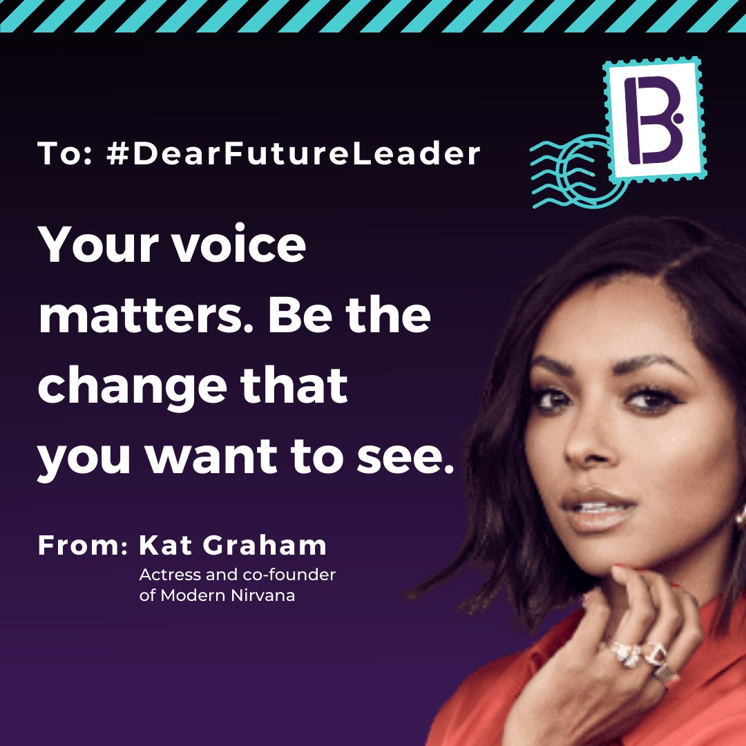 BridgingTheGapX's tweet photo. Calling all young changemakers—@KatGraham wants you to know #TheWorldNeedsYou to #UseYourVoice and advocate for the world you want to create 📣💪 

Stay tuned for more #LeadershipTips in our #DearFutureLeader campaign ✉️📬 

#WeAreBridgingTheGap #KatGraham #BeTheChange https://t.co/uOd4CP024H