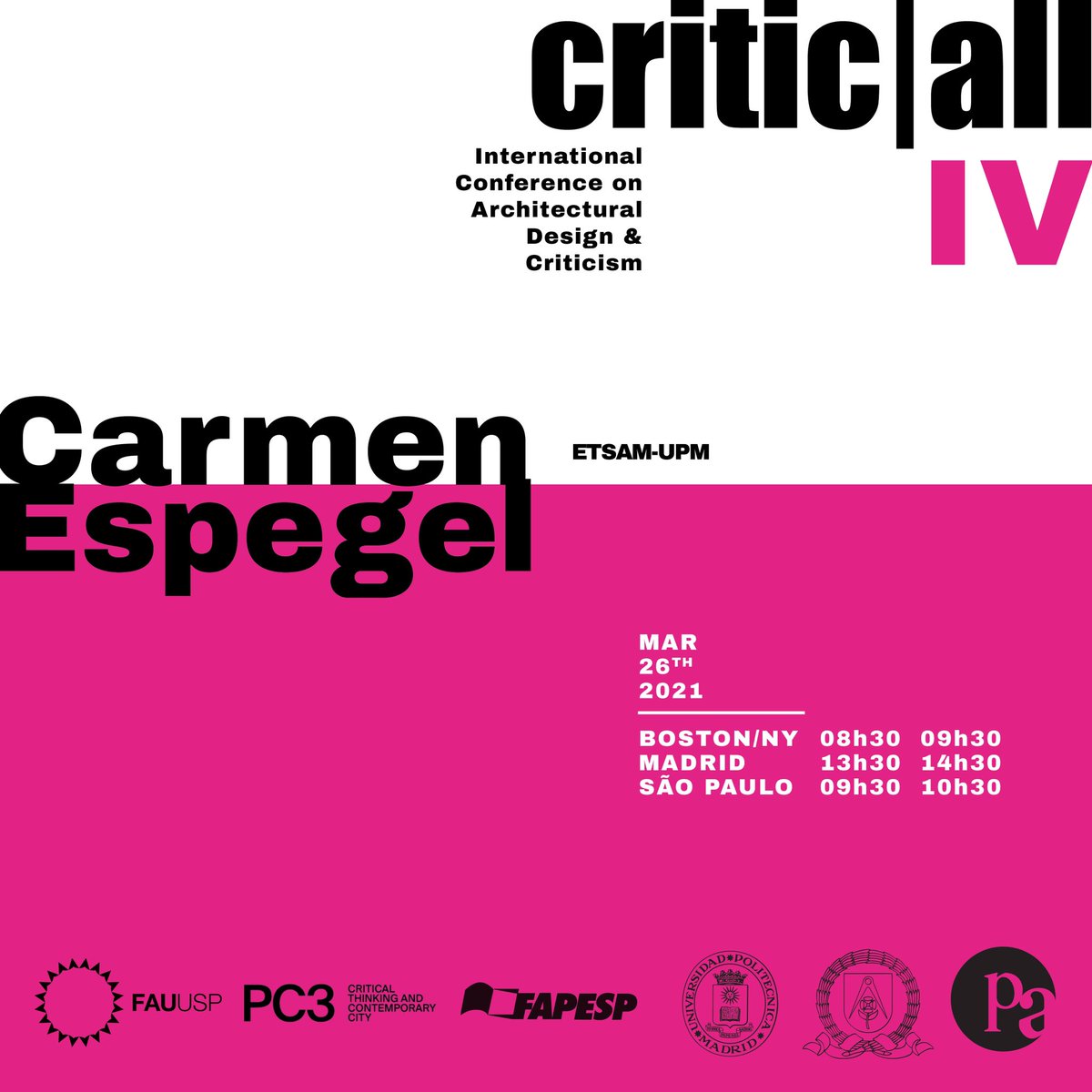 criticallconfer's tweet photo. Check the keynotes opening the days on the 25 and 26th March. Register at: https://t.co/NT0EWzEne2
⭐️Sven-Olov Wallenstein (Södertörn University)
⭐️Gareth Doherty (GSD Harvard)
⭐️Carmen Espegel (ETSAM-UPM)
⭐️Tom Avermaete (ETH)
#criticall
@ETSAMadrid @SoyUPM @FAUUSPoficial https://t.co/5kHbhd0CcB
