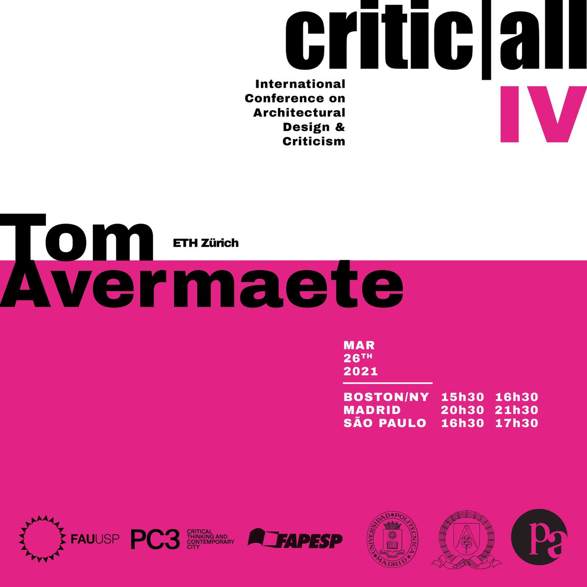 criticallconfer's tweet photo. Check the keynotes opening the days on the 25 and 26th March. Register at: https://t.co/NT0EWzEne2
⭐️Sven-Olov Wallenstein (Södertörn University)
⭐️Gareth Doherty (GSD Harvard)
⭐️Carmen Espegel (ETSAM-UPM)
⭐️Tom Avermaete (ETH)
#criticall
@ETSAMadrid @SoyUPM @FAUUSPoficial https://t.co/5kHbhd0CcB
