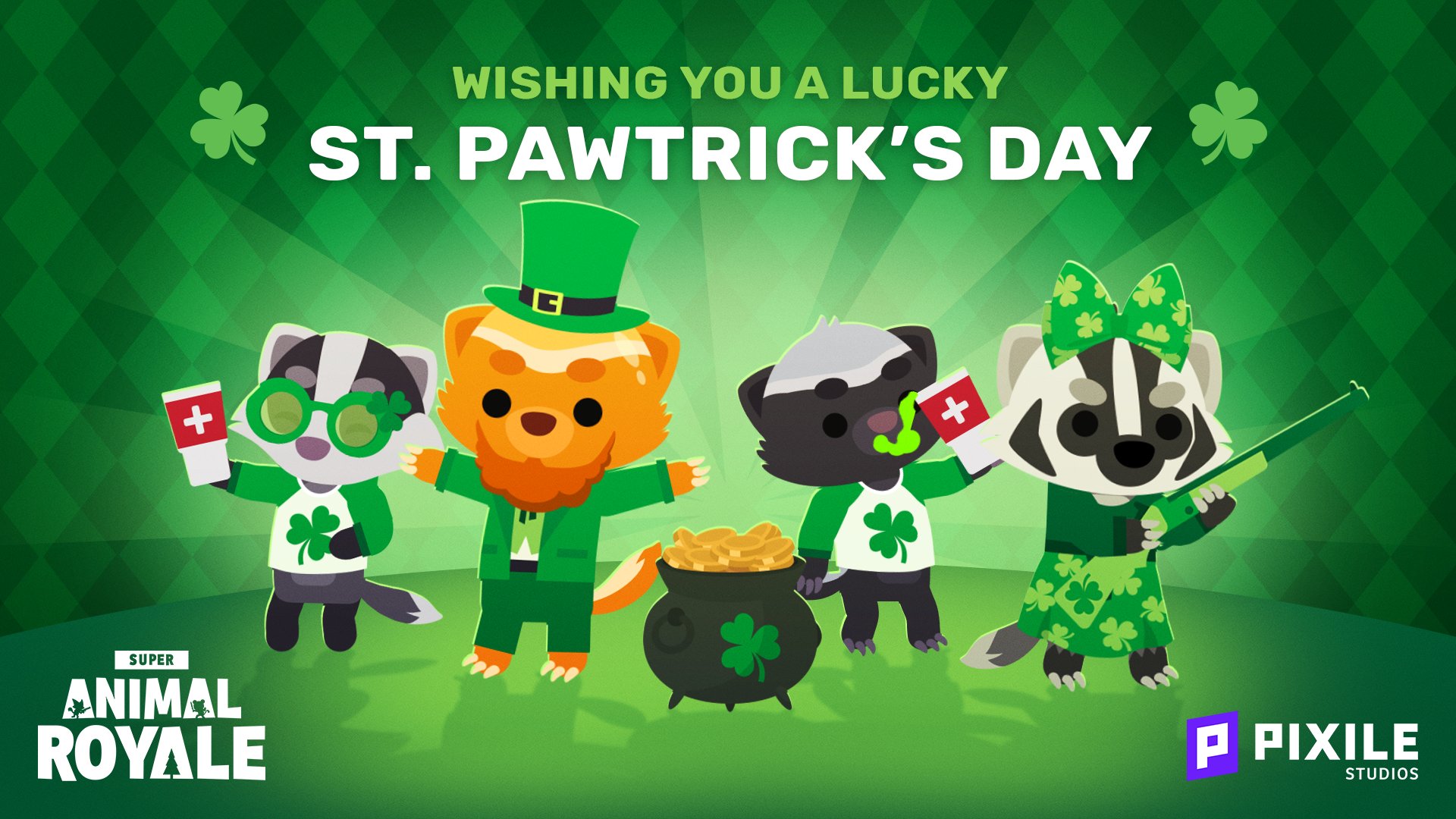 Super Animal Royale on X: “Happy St. Pawtrick’s Day, Super Animals 