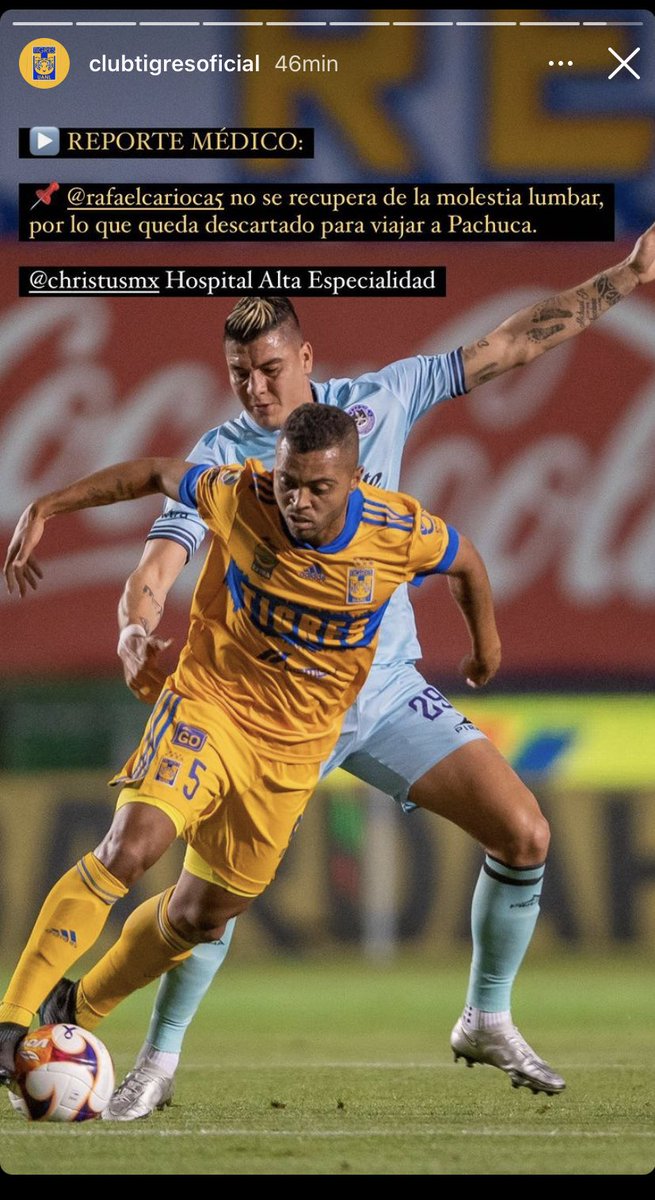 diogo_rossi's tweet photo. Lesionado, Rafael Carioca está fora do jogo contra o Pachuca, amanhã, 23h, no horário de Brasília. https://t.co/XjOTv5MqVR
