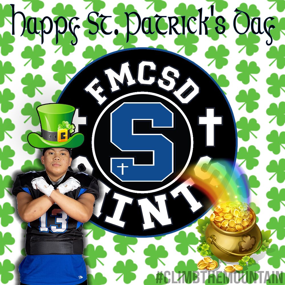 FMCSDSaints's tweet photo. Happy #StPatricksDay from the Saints!! https://t.co/ZxsNAN7E9O