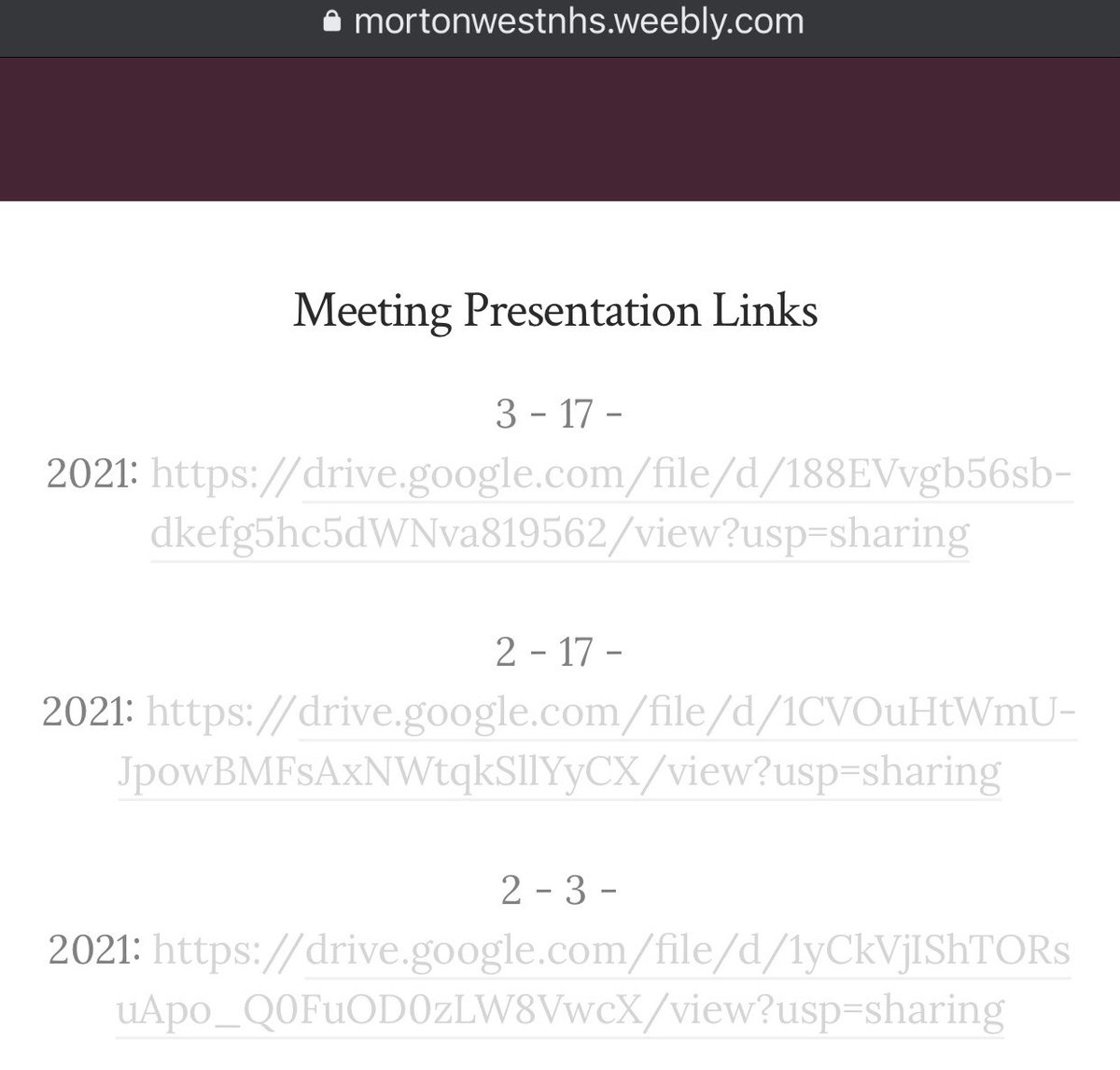 To our members, use our resources! After every meeting we post our presentations on our Instagram stories! We also have them linked under our meetings page in our website.