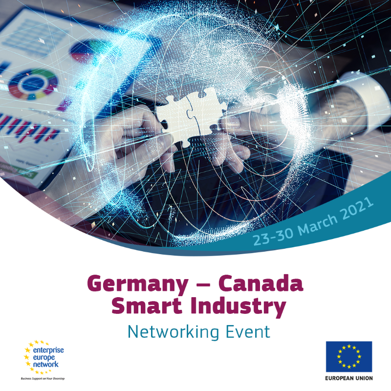 EU_Growth's tweet photo. 📣 Free networking event for #SmartIndustry companies from Germany 🇩🇪 and Canada 🇨🇦!
23/3: Introduction, best practices, selected pitches
23 - 30/3: Bilateral networking among participants
Register by 22/3 ⬇️
https://t.co/vzGVWbELXy
@EEN_EU #EENCanHelp #NextGenerationEU 🇪🇺