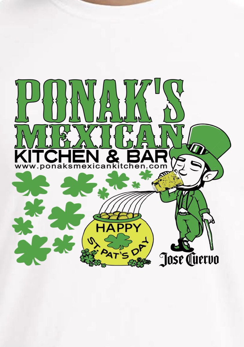 It’s your lucky day! Ponak‘s is giving out one free shirt per dine-in customer, while supplies last.