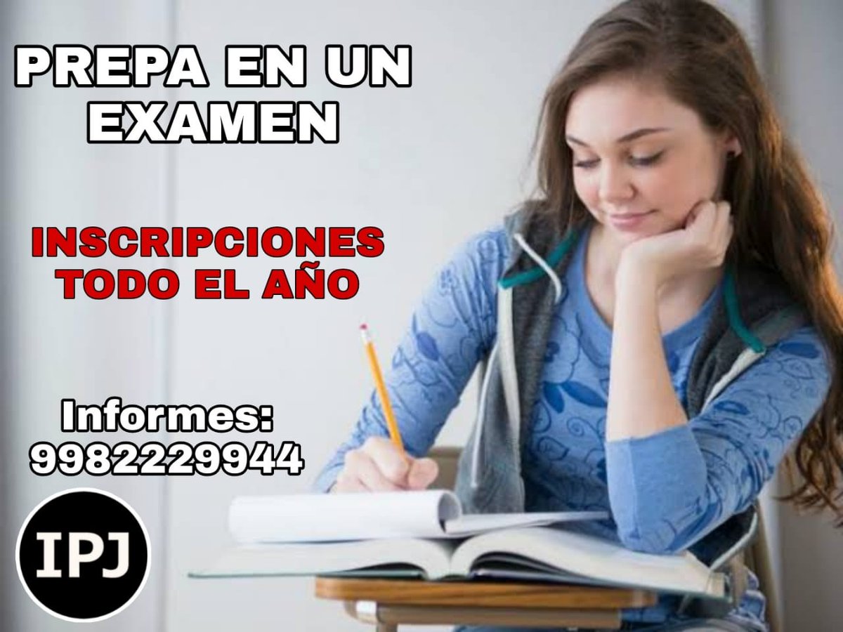 IPJ_OFICIAL's tweet photo. ¿Es posible terminar tu prepa con un solo examen? ¡Claro! Inscríbete a nuestro sistema #Colbach ! 👩💻👨💻 Comunícate a los teléfonos que aparecen abajo. 

✨Inscripciones abiertas todo el año✨  

#IPJ #IPJColbach #TuPrepa

 📱 (998) 30545252 https://t.co/zxRgNIJnCm