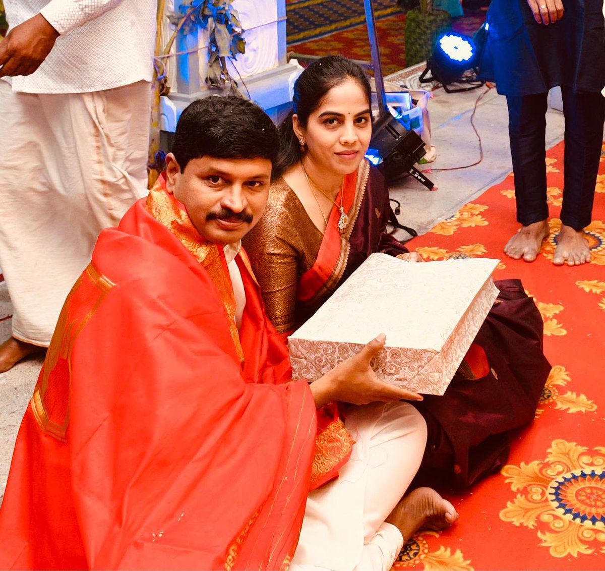 SantoshKumarBRS's tweet image. Had an opportunity to be a part of the divine Brahmotsavam celebrations at Jubilee Hills Sri Venkateshwara Swamy vari Temple along with my wife. Prayed for the unparalleled development of the state under the able leadership of visionary CM Sri KCR sir. 🙏