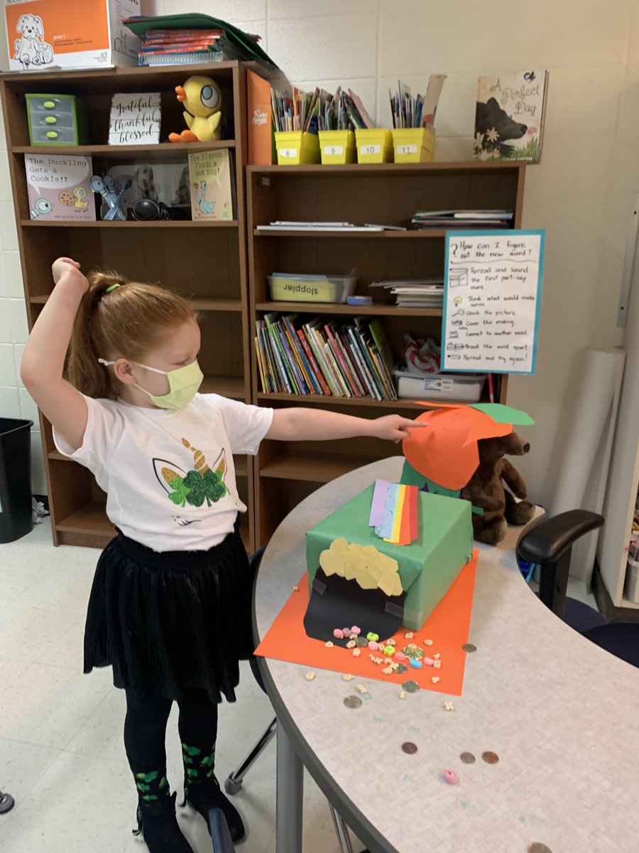 SDMHarmony's tweet photo. We are having fun on our "Wear Green and Rainbows" day today! One first grader told Mrs. Stuckey, "We're your Harmony Green Hawks today!" https://t.co/Y72c7qq7DK