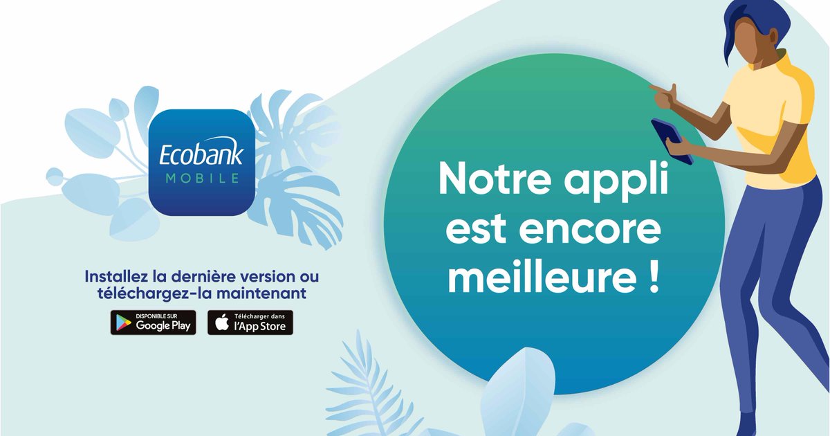 Notre appli se redynamise pour mieux vous servir.
Mettez-la à jour pour profiter d'une meilleure version.
Partagez l'information avec vos proches.
#BanqueDigitale
#EcobankGabon