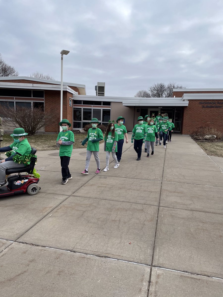 We are green with pride! #greendayformda Thanks from Onondaga Road! <a href="/WestGeneseeCSD/">West Genesee Schools</a>