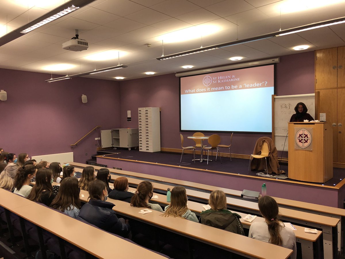 SHSKSchool's tweet photo. It’s the induction afternoon for our brand new #HelKat prefect team - an inspirational and empowering talk on leadership from @SHSKHead highlights skills that are so important for young women in reaching their goals #femaleleadership https://t.co/zSdVFvefiw