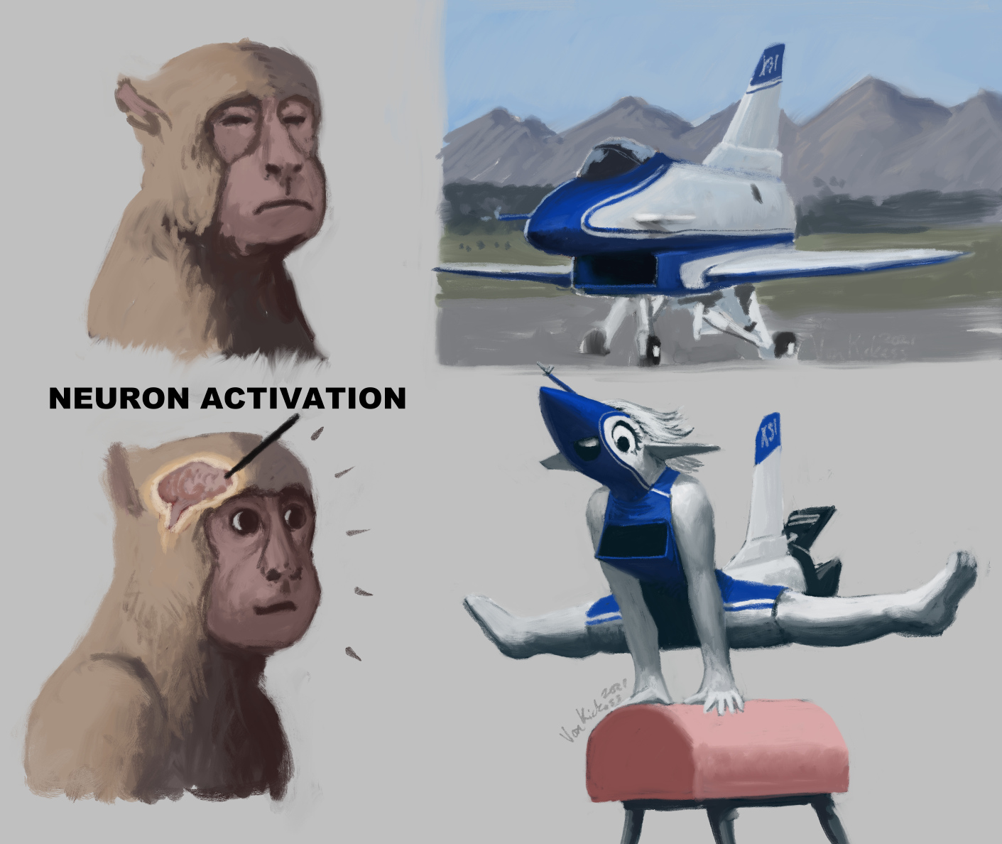 Von on X: NASA X-31 doing some aerobatics. A quick neuron activation meme.  t.coZhLCEfB1po  X