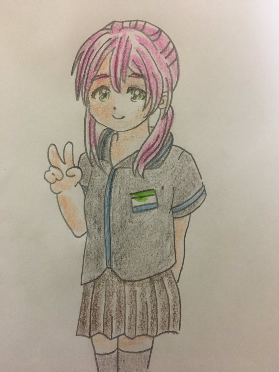 ノブユキ در توییتر コンビニまで行ってきます 女の子イラスト ファミマ コンビニ