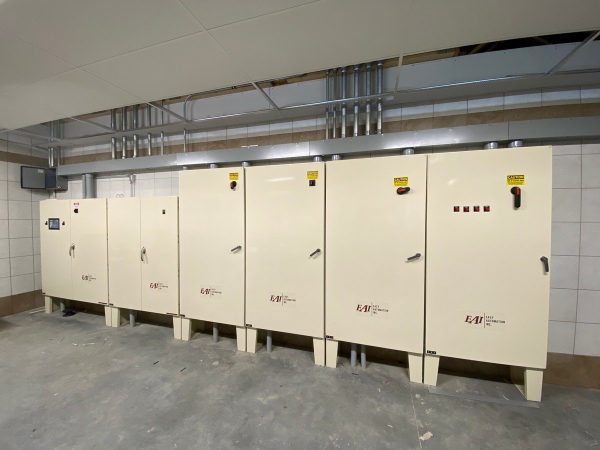 EasyAutoInc's tweet image. EAI designed and built the control panels as well as motor starter panels for this site to provide a customized integrated solution.  

#easyautomation #facilitycontrols #feedmillcontrols #feedmillautomation #batchingtechnology  #motorstarterpanels