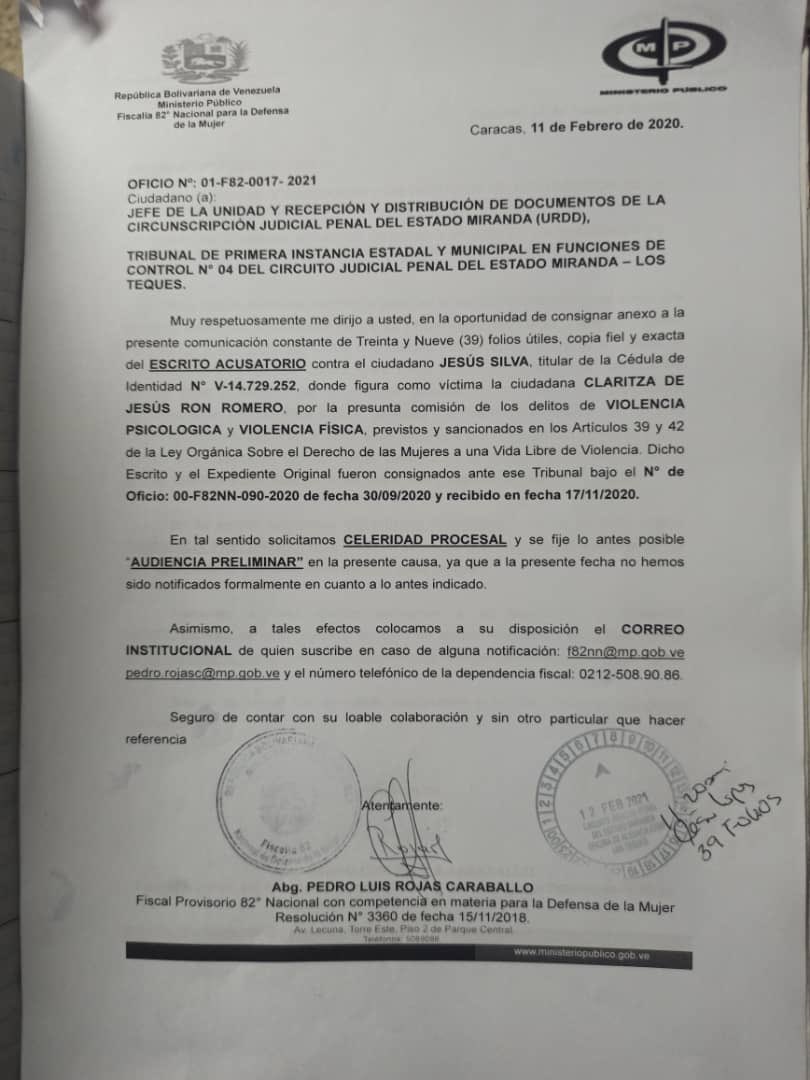 TarekWiliamSaab's tweet photo. #AHORA el Ministerio Público solicita ante tribunal competente ORDEN DE APRENSIÓN contra el sujeto JESÚS SILVA: por el incumplimiento de las medidas de protección y seguridad por los delitos de VIOLENCIA PSICOLÓGICA Y FÍSICA...  #JUSTICIA https://t.co/oGaVie3mUl
