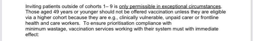 SamCoatesSky's tweet image. Bad news for the under 50s - in the new guidance under 50s should not be offered vaccination except in “exceptional circumstances” 

Guidance letter: