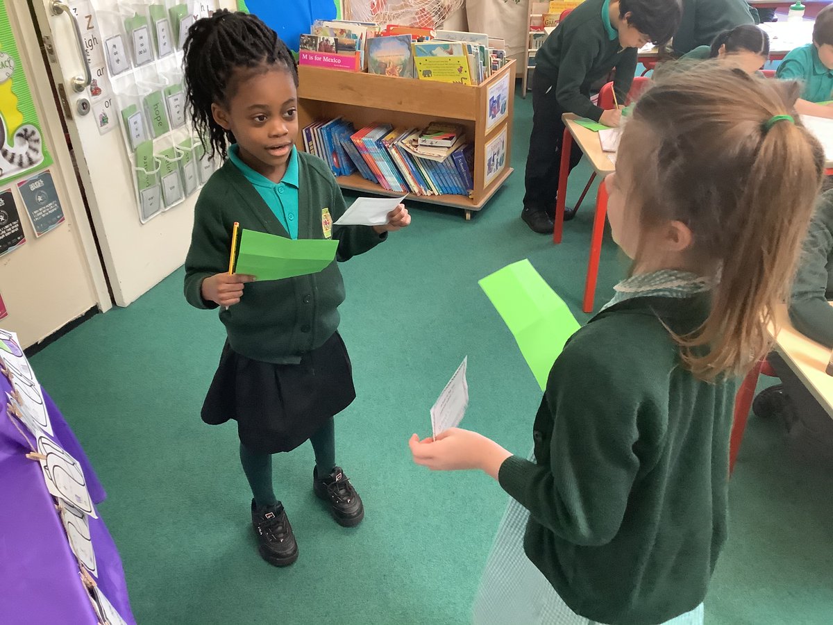 StPatricksNotts's tweet image. Year 2 learnt all about St Patrick this afternoon. We used teach me, tell me and then the chocolate bar to research our school’s saint #talklessteaching