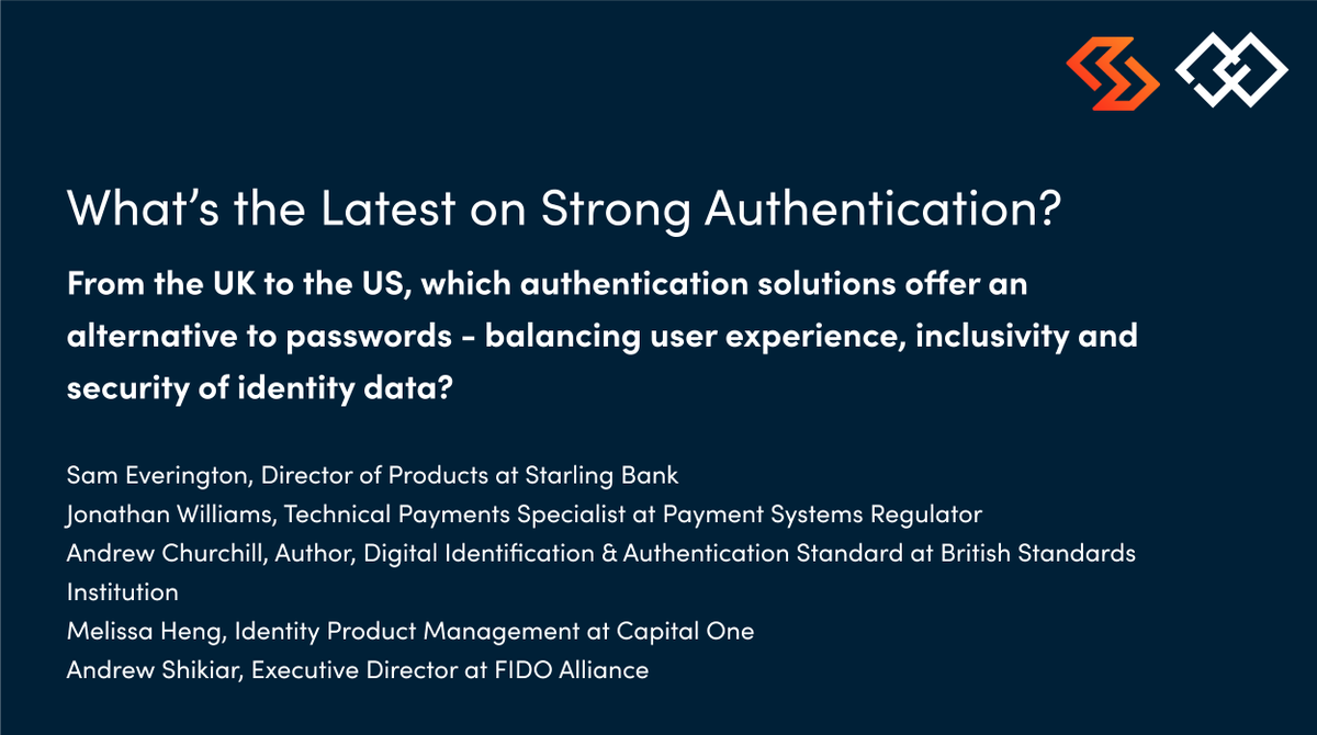 IdentityReview's tweet photo. Next up on #FTTIdentity: Whatโs the Latest on Strong Authentication?
Featuring Sam Everington (@samever), Jonathan Williams, Andrew Churchill, Melissa Heng (@Melissawholeads) and Andrew Shikiar (@andrewshikiar) https://t.co/u0MHATuKOx