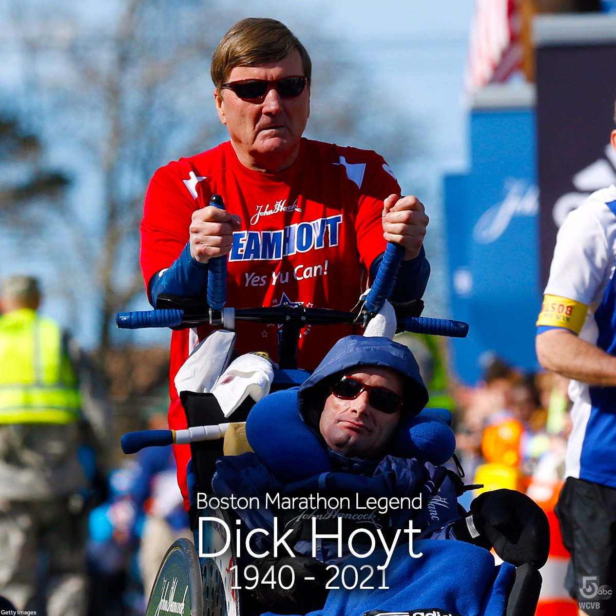 Dick Hoyt, who became a local hero for pushing his son Rick in the #BostonMarathon for more than three decades, has died. on.wcvb.com/3cJsjOI#?utm_m…