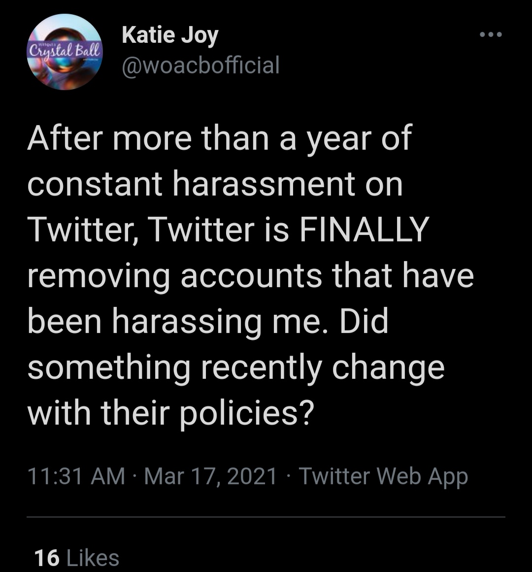 without_ball's tweet photo. Seriously Katie.  Then I guess that twitter is going to be losing a ton of twitter followers.  Because there are so many people that do not like her and use Twitter to let her know this 
#WITHOUTACRYSTALBALL 
#blockedbykatiejoy
#woacbofficial 
#Katiejoy https://t.co/h7LhSqyRtS