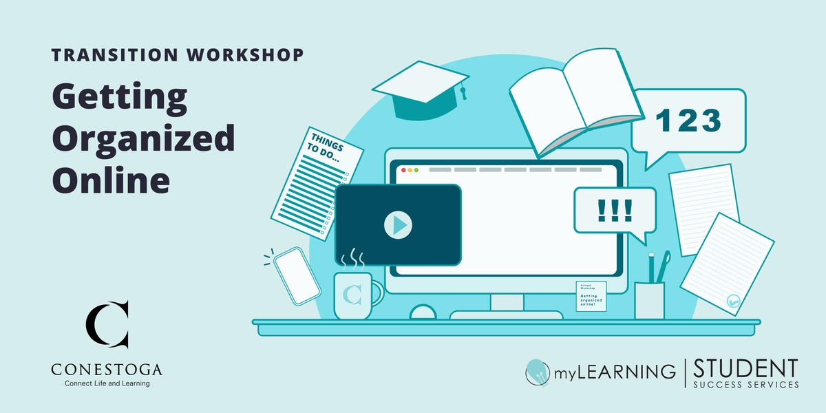 CCSuccessServ's tweet photo. Managing everything online can feel messy and confusing. Attend this Staying Organized Online transition workshop for tips on how to get organized and get more done. Register here: https://t.co/aJzcU9GvLt 

#ConestogaCollege #ConestogaCondors #myCCsuccess https://t.co/rB6fRvgjCv