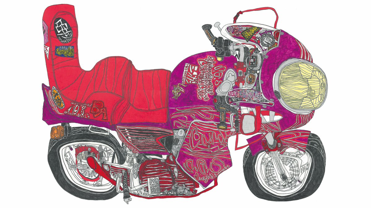 「Honda CBX400F 」|落合翔平のイラスト