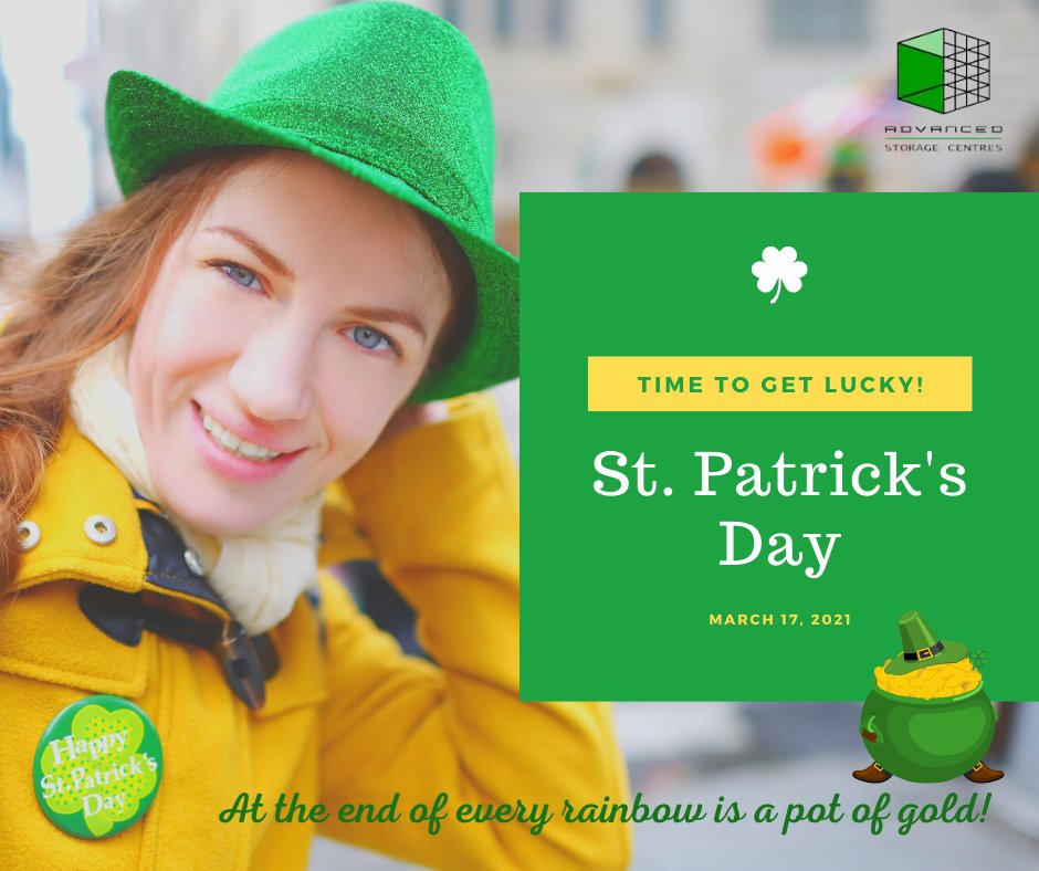 StorageAdvanced's tweet image. Happy St. Patrick&apos;s Day!🍀
#advancedstoragecentres
#sel-storagemainland