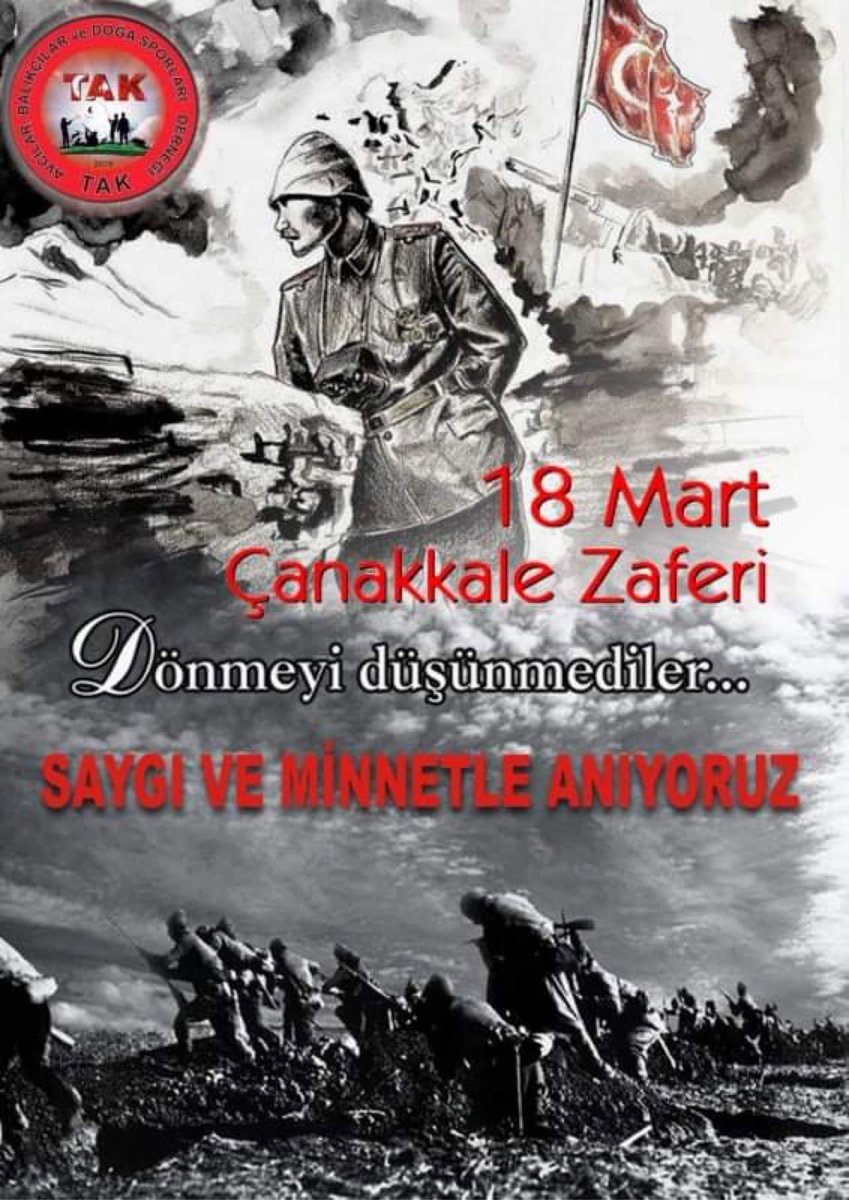 Saygı ve Minnetle
#CanakkaleGecilmez 
#18Mart1915 
🇹🇷🇹🇷🇹🇷