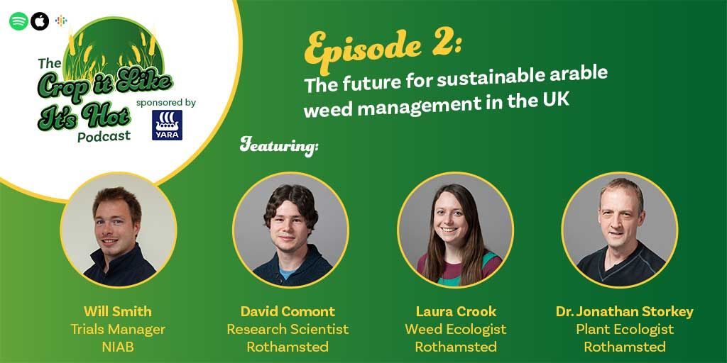 Back in May, #CropItLikeItsHot host <a href="/Aliceinwellies/">Alice</a> chatted to experts from <a href="/Rothamsted/">Rothamsted Research</a> and <a href="/niabgroup/">Niab</a> on the future of weed management.  Listen back to discover how weed managment is set to change in the coming years: buff.ly/2ADCp4e