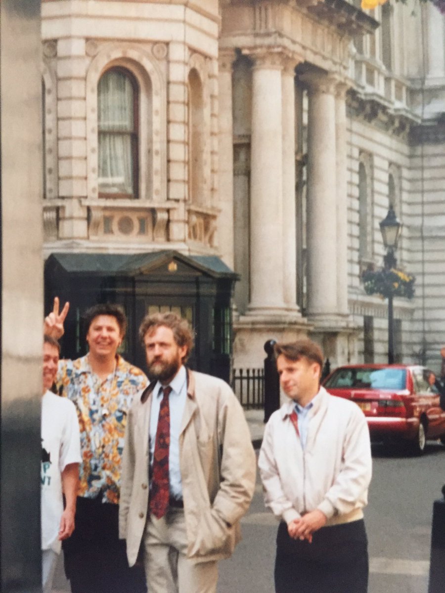themarklittle's tweet image. ...here’s me with a couple of Jeremies about to deliver an Anti Nuclear Non Proliferation petition to Number 10 (BLIAR) on behalf of CND, after a huge protest. It worked up until yesterday... #ProtestAndSurvive