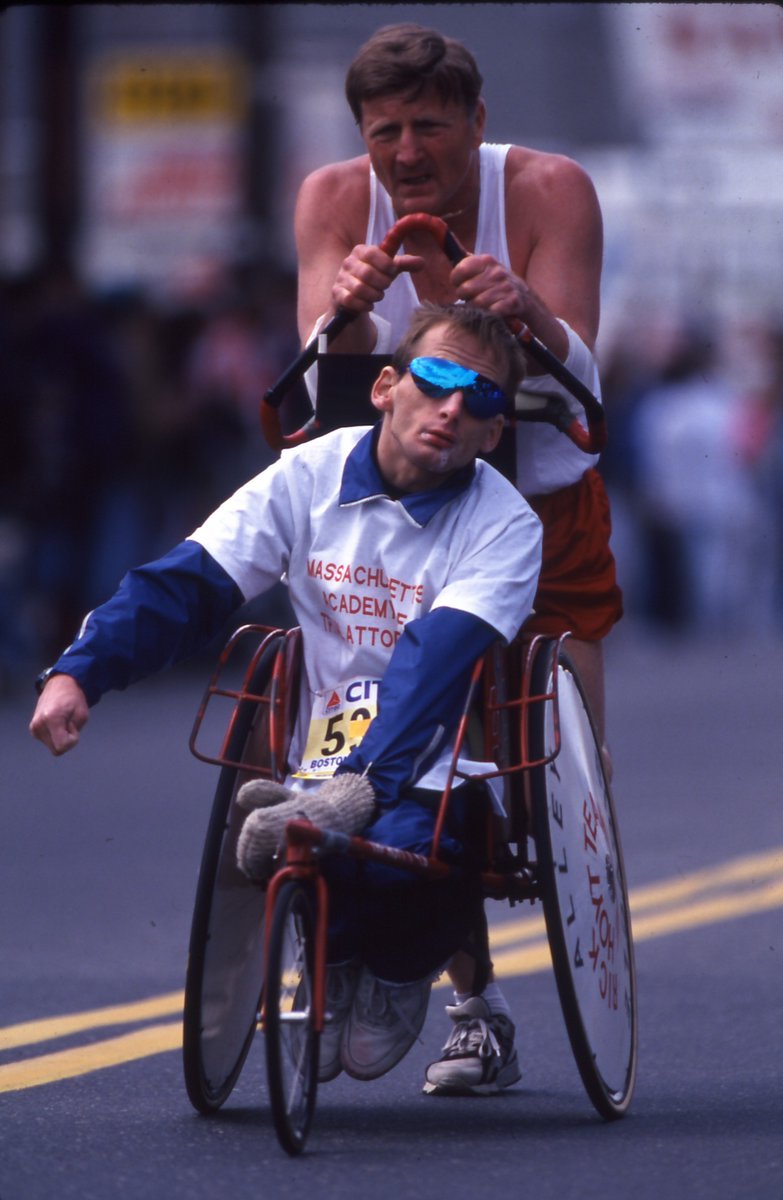 We are tremendously saddened to learn of the passing of Boston Marathon icon Dick Hoyt. Dick personified what it means to be a Boston Marathoner, finishing 32 races with son Rick. We are keeping his many family & friends in our prayers. bit.ly/DickHoyt