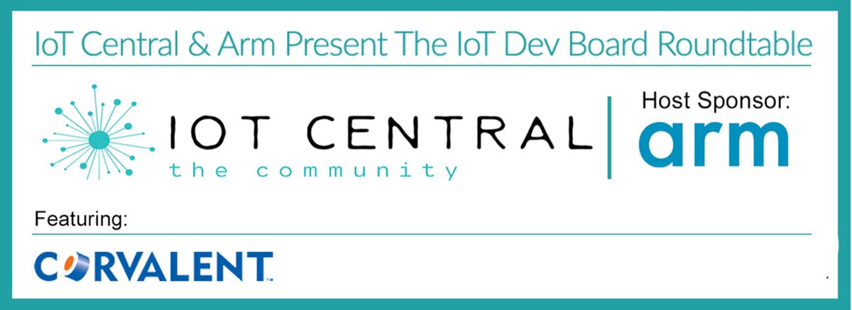 Corvalent's tweet photo. Join Corvalent and IoT Central on the Dev Board Round Table Series on Industrial IoT Tue, March 23rd at 10AM CDT. 

Learn more and register here:
https://t.co/VQzpzkdh3Y https://t.co/s9VtKAphjr