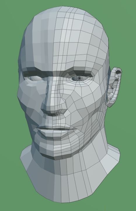 Kome Gargantuatoys ローポリ男性進捗 髪の毛のせたいという欲に負けて載せてみた ごっついちょい爽やかおじさん Nurbs曲線初めて使った イラレのパス気分で使えて不思議な感覚 ほほ骨 顎関節をつっぱらせるといいかんじ 目を入れると人間