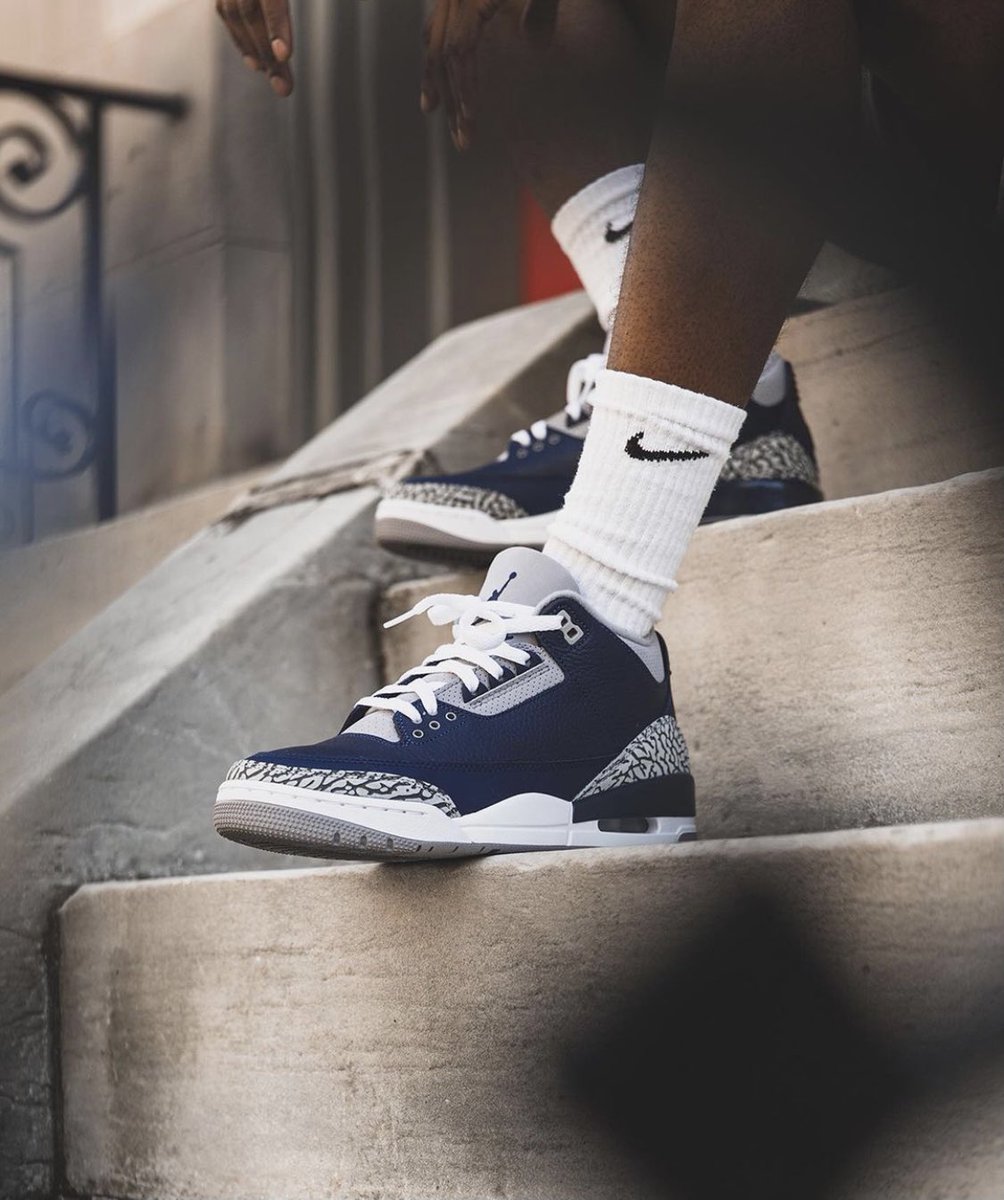 georgetown jordan 3 on feet