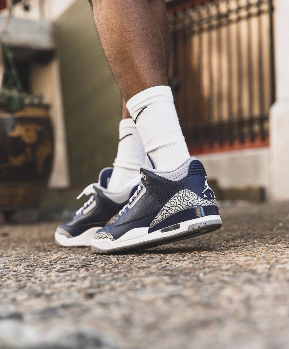 georgetown jordan 3 on feet