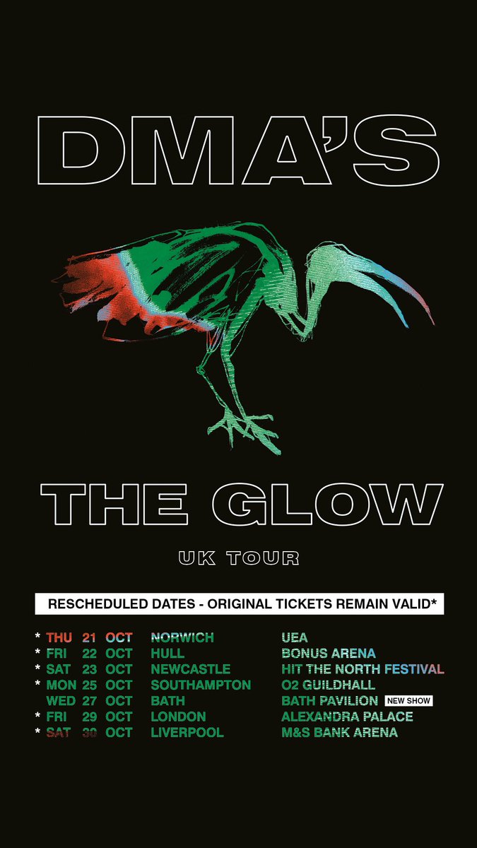 Our upcoming April shows have had to be rescheduled to October 2021. All tickets still valid We’ll also be adding a NEW SHOW in Bath. Tix on sale at 10am this Friday 19 March - dmasdmas.com/#dates Dublin will also be rescheduled. more information asap