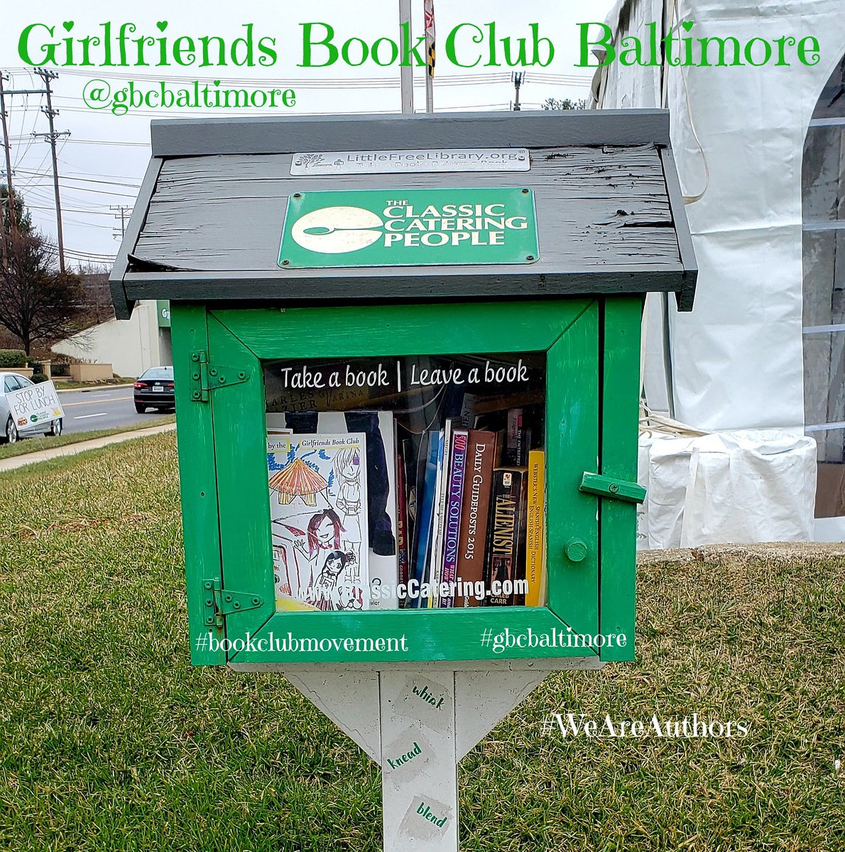 GBCbaltimore's tweet photo. Take a book, give a book, share knowledge...We just adore community libraries!📖📚💚🤍 #littlelibraries #communitylibraries #read #books #gbcbaltimore #GirlfriendsBookClubBaltimore #bookclubmovement #library #amreading #StPatricksDay #READmore #baltimore #joy #neighborhoodlibrary https://t.co/iLt3uNZz22