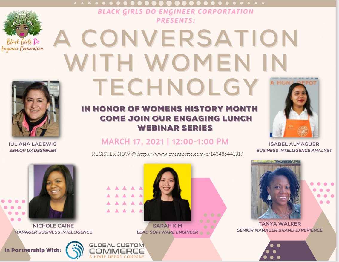 Isabel_m_alma's tweet photo. Super honored to be invited to be a panelist for Black Girls Do Engineer. #BGDE #STEM #technology #WomensHistoryMonth https://t.co/gLTQofOm0V