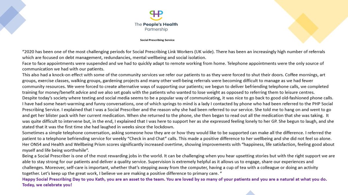 People's Health Partnership Social Prescribing tweet media