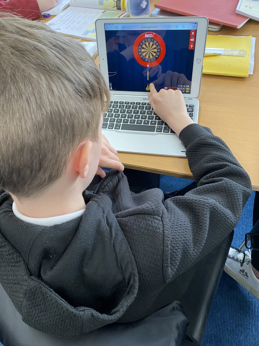 beanxmissrisk's tweet photo. We are revising all the concepts of second level maths at the moment. We also have found a darts maths game to increase our mental calculations. Darts involves addition, multiplication and subtraction. 🎯 @BPSMaths https://t.co/MVeExsUjog