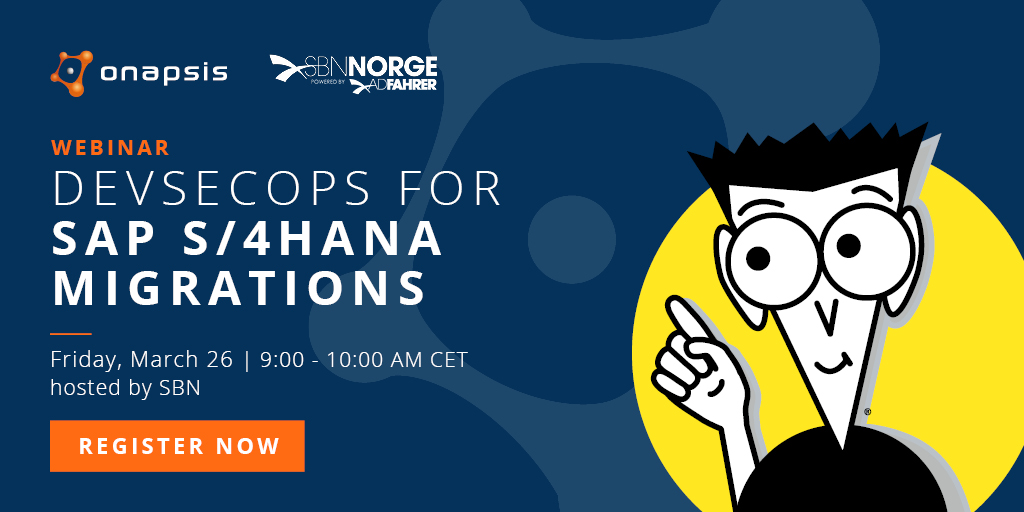 onapsis's tweet photo. #Norway... we have a webinar for you! Join to get insights on how #DevSecOps can support your migration to S/4HANA.
Register here: https://t.co/xnrEIIjtFr
@SAPUserGroup #SBNNorge https://t.co/acuubXofxp