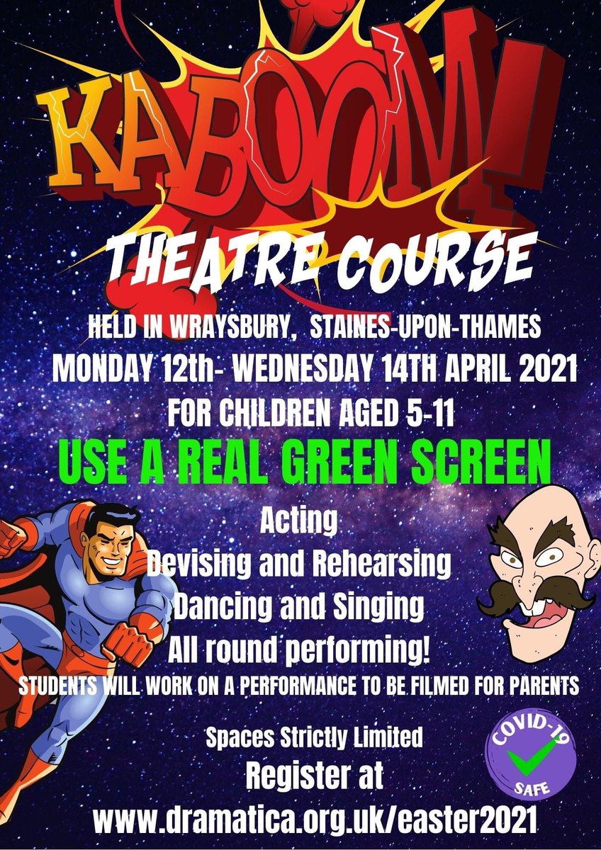 Dramaticaschool's tweet photo. Attention all young theatre makers!!! We are back with 2 Easter courses!!!! There will be acting singing and dancing and a green screen!!! https://t.co/htFWJ96Rgk