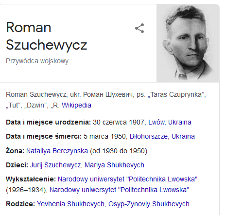 PartiaKresowian's tweet photo. Każdy, kto próbował prostować bzdury zamieszczane w #Wikipedia wie, że to praktycznie mission impossible. Nadredaktor i tak wie lepiej. Sprawdźmy wpisy dotyczące Romualda #Rajs.a oraz Romana #Szuchewycz.a. Na podstawie tych wpisów Google wyświetla na swojej stronie info... 👇 https://t.co/P8ufv99jnx