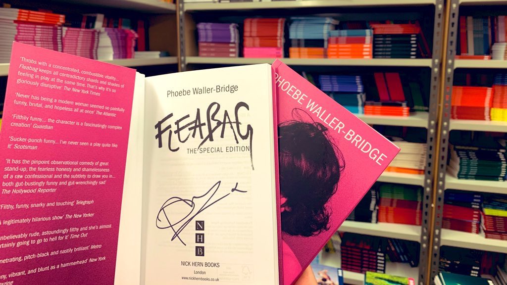 We’re giving away 3 copies of Fleabag: The Special Edition SIGNED by Phoebe Waller-Bridge!

RT this &amp; follow us to enter, ends 19 Mar.

Get your (unsigned) copy &amp; 100s more titles at 40% off in our Sale - £1 from each book sold goes to #TheatreArtistsFund  nickhernbooks.co.uk/sale