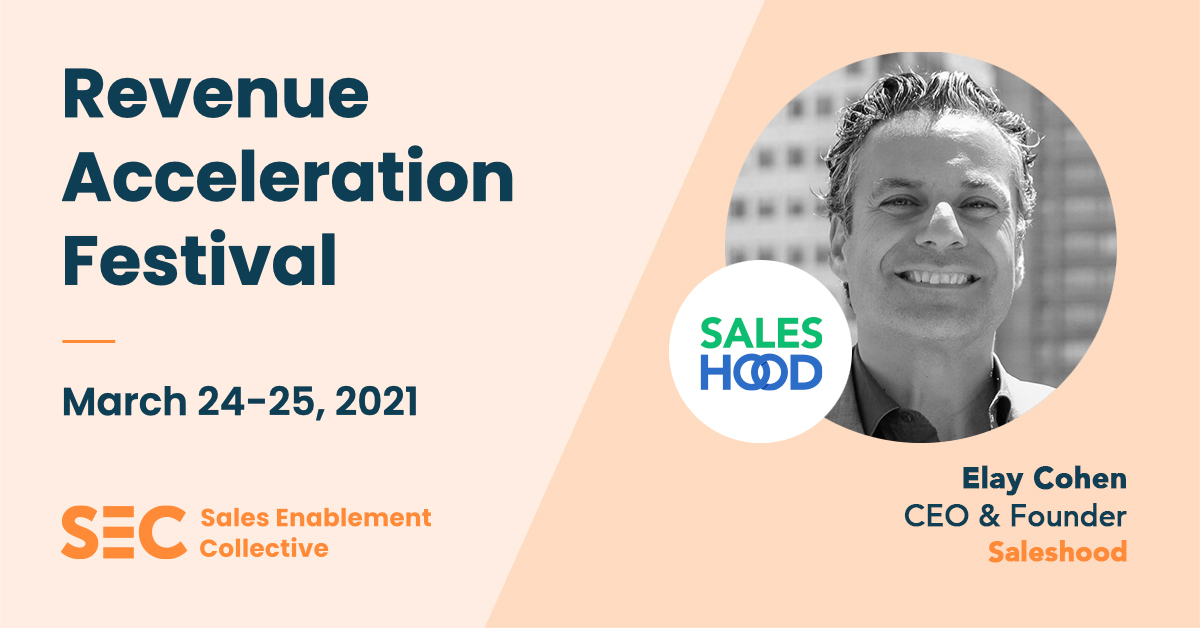 saleshood's tweet photo. How do you become a high-impact Revenue Enablement Leader?
Join CEO & Founder of @Saleshood, @ElayCohen at next week's Revenue Acceleration Festival for the answers.
Grab your pass - https://t.co/bLrvCih6YV
via @SECollective_
#salesenablement #revenue #revenueenablement https://t.co/OBO6Ngw52j