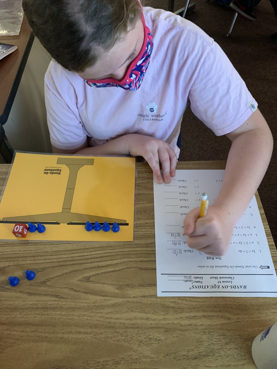 We ❤️ extending our understanding of algebraic equations using the Hands on Equations system! <a href="/CarverES_RH/">GWC Elementary</a>  #ItsShowtime