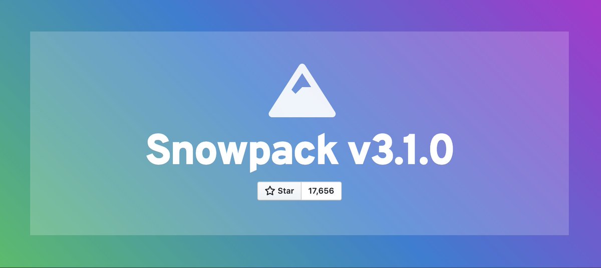 snowpackjs's tweet image. Snowpack v3.1.0 is coming soon, hopefully tomorrow!
try it today ➡️ npm install snowpack@next
- Cleaner CLI
- Improved perf (especially in large projects)
- A new package installer with better CJS support, error reporting, caching, and more.
- Plus, a TON of bug fixes! 🐛🐛🐛