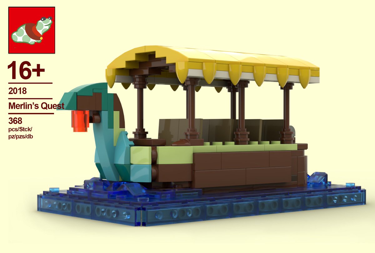 TommmdB's tweet photo. Continuing dark ride week: Merlin's Quest! Model is available both with and without water. https://t.co/rfoKv3K0pt #Lego #MerlinsQuest #Toverland https://t.co/VGMAT2z8q2