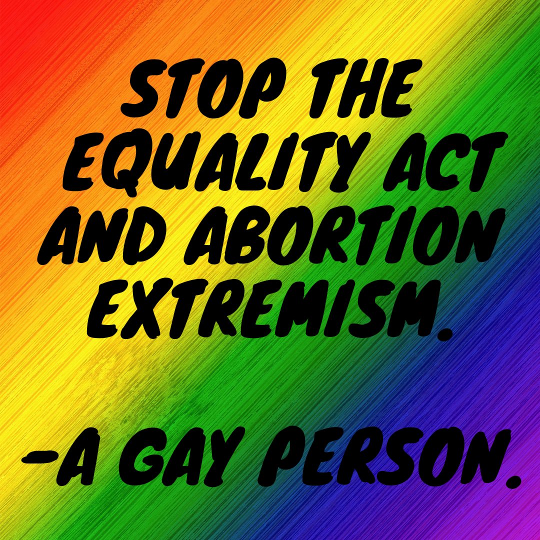 ProLifeLGBTQ's tweet photo. The LGBT+ community is once again being used by #proaborts to push taxpayer-funded abortions and their radical abortion extremism. I call on every member of the @SenateDems and @SenateGOP to stop the equality act.
#abortion #prolife #proabortion #prochoice https://t.co/wguHBZaPd8