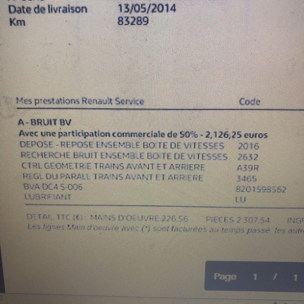 FDesnoyer's tweet photo. 😡😡BVA kput sur Clio estate, vidée de son huile 2 ans après remise à neuf suite panne immo, et un an après révision complète incluant check BVA... 🤔
2500€, prise en charge 50% only, malgré une resp. 💯% des garages ⁦@renault_fr⁩ #renaulution #stop #sav https://t.co/oYkAXu2VQt